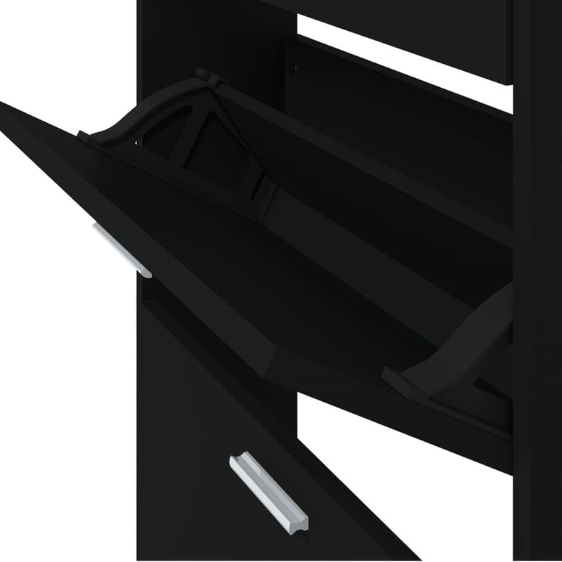 Casa si Gradina - Mobilier - Organizare si depozitare - Organizator incaltaminte - Pantofar, negru, 59x17x169 cm, lemn compozit - Infinity.ro