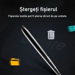 Laptop, Telefoane si Tablete - Wearables si gadgeturi - Gadgeturi - Dispozitive spionaj - Reportofon pix cu activare vocala, 32 GB, player mp3 cu casti, model Q9 - Infinity.ro