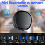 Laptop, Telefoane si Tablete - Wearables si gadgeturi - Gadgeturi - Dispozitive spionaj - Mini reportofon digital cu microfon ascuns magnetic, activare vocala, MP3 Player, 64GB - Z13 - Infinity.ro