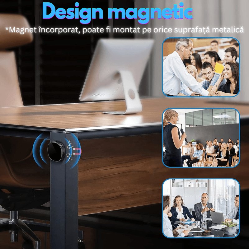 Laptop, Telefoane si Tablete - Wearables si gadgeturi - Gadgeturi - Dispozitive spionaj - Mini reportofon digital cu microfon ascuns magnetic, activare vocala, MP3 Player, 64GB - Z13 - Infinity.ro