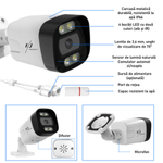 Casa si Gradina - Electrice - Smart Home - Camere de supraveghere - Sistem supraveghere video cu 8 camere Ultra HD 4K, DVR 4 canale, transmisie live - PK-8HB718 - Infinity.ro