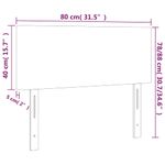 Casa si Gradina - Mobilier - Paturi si accesorii - Accesorii paturi - Tablie de pat, gri, 80x5x78/88 cm, piele ecologica - Infinity.ro