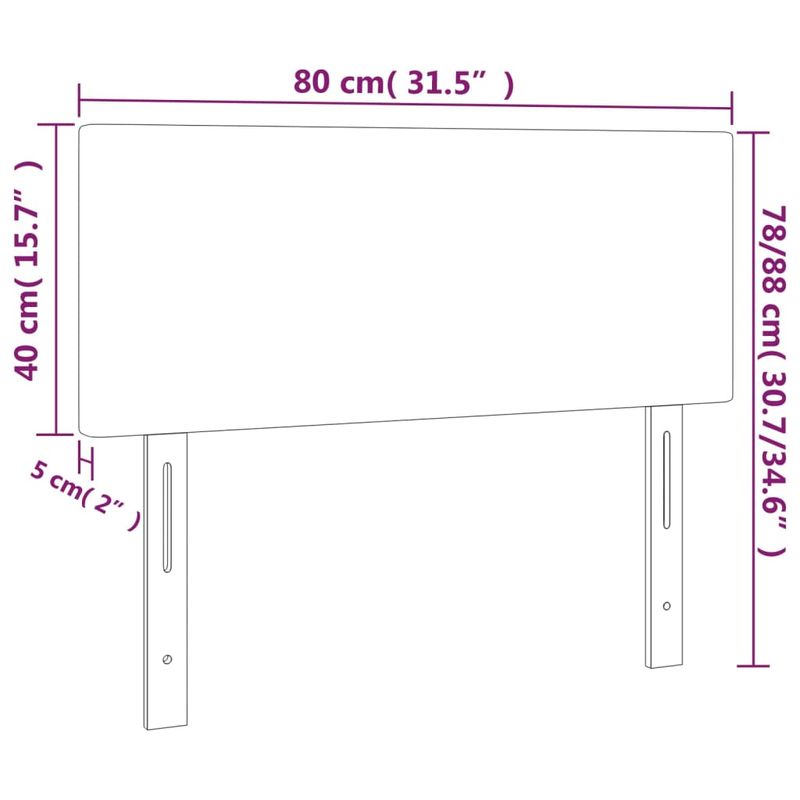 Casa si Gradina - Mobilier - Paturi si accesorii - Accesorii paturi - Tablie de pat, gri, 80x5x78/88 cm, piele ecologica - Infinity.ro