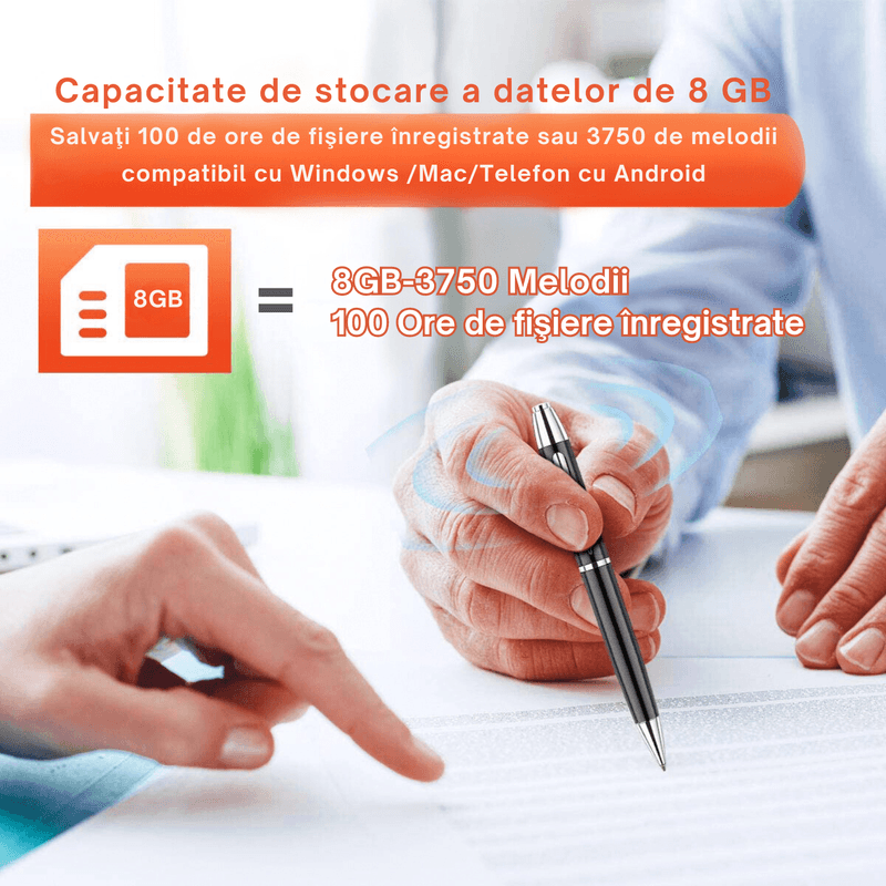 Laptop, Telefoane si Tablete - Wearables si gadgeturi - Gadgeturi - Dispozitive spionaj - Reportofon ascuns in pix, 16 gb, activare vocala - Infinity.ro