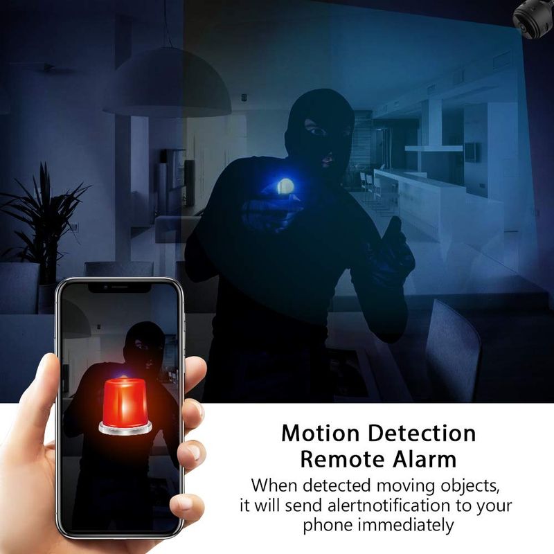 Laptop, Telefoane si Tablete - Wearables si gadgeturi - Gadgeturi - Dispozitive spionaj - Mini camera magnetica WiFi, Full HD, night vision, unghi 150° - A9 - Infinity.ro