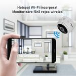 Laptop, Telefoane si Tablete - Wearables si gadgeturi - Gadgeturi - Dispozitive spionaj - Mini camera ascunsa WiFi, Full HD, night vision, unghi 150°, Alba - A9 - Infinity.ro