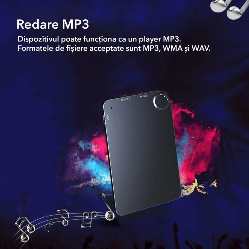 Laptop, Telefoane si Tablete - Wearables si gadgeturi - Gadgeturi - Dispozitive spionaj - Mini reportofon ascuns, K2, 32 GB, autonomie ridicata, activare vocala - Infinity.ro