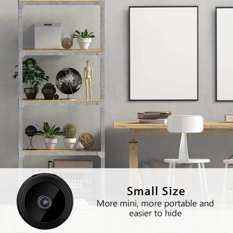 Laptop, Telefoane si Tablete - Wearables si gadgeturi - Gadgeturi - Dispozitive spionaj - Mini camera magnetica WiFi, Full HD, night vision, unghi 150° - A9 - Infinity.ro