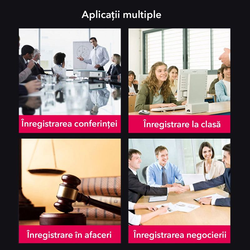 Laptop, Telefoane si Tablete - Wearables si gadgeturi - Gadgeturi - Dispozitive spionaj - Mini reportofon ascuns, K2, 32 GB, autonomie ridicata, activare vocala - Infinity.ro