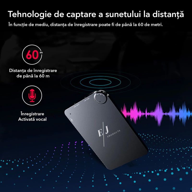 Laptop, Telefoane si Tablete - Wearables si gadgeturi - Gadgeturi - Dispozitive spionaj - Mini reportofon ascuns, K2, 32 GB, autonomie ridicata, activare vocala - Infinity.ro