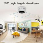 Laptop, Telefoane si Tablete - Wearables si gadgeturi - Gadgeturi - Dispozitive spionaj - Mini camera ascunsa WiFi, Full HD, night vision, unghi 150°, Alba - A9 - Infinity.ro