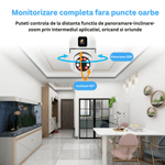 Casa si Gradina - Electrice - Smart Home - Camere de supraveghere - Camera de supraveghere inteligenta 360°, V380, PTZ WiFi, CCTV, 4 MP, aplicatie, senzor miscare - Infinity.ro