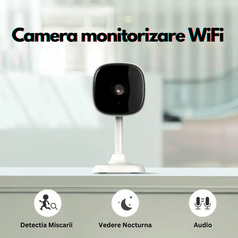 Casa si Gradina - Electrice - Smart Home - Camere de supraveghere - Camera video de supraveghere bebelusi/copii WiFi, HD, night vision, unghi 135°, senzor de miscare - MK-K258 - Infinity.ro