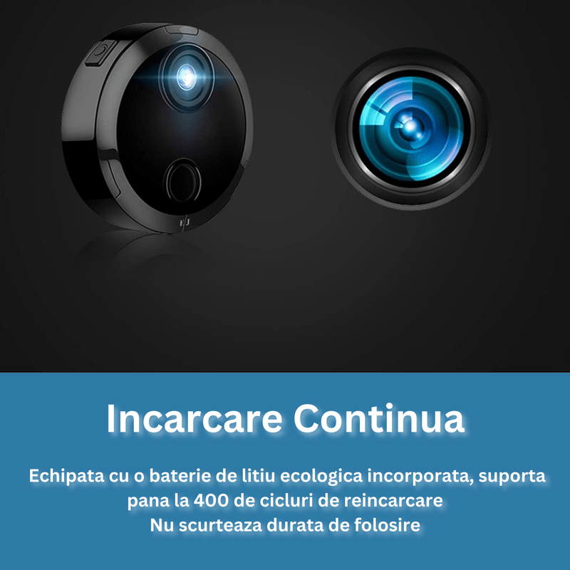 Laptop, Telefoane si Tablete - Wearables si gadgeturi - Gadgeturi - Dispozitive spionaj - Mini camera spion, HDQ15, rotatie 360°, unghi vizualizare 150°, viziune nocturna, detectie a miscarii, autonomie 3 ore - Infinity.ro