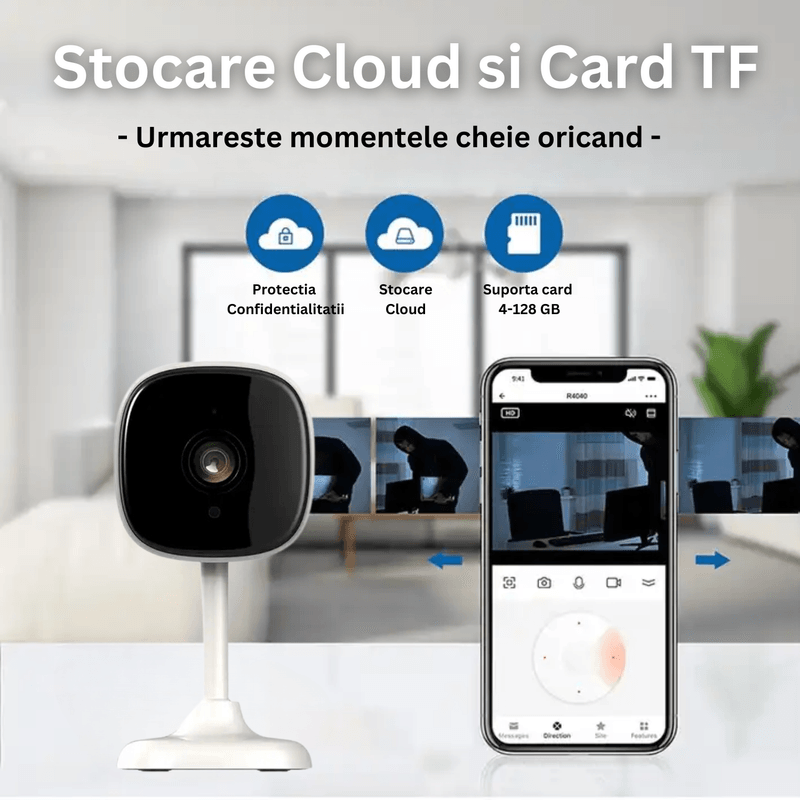 Casa si Gradina - Electrice - Smart Home - Camere de supraveghere - Camera video de supraveghere bebelusi/copii WiFi, HD, night vision, unghi 135°, senzor de miscare - MK-K258 - Infinity.ro