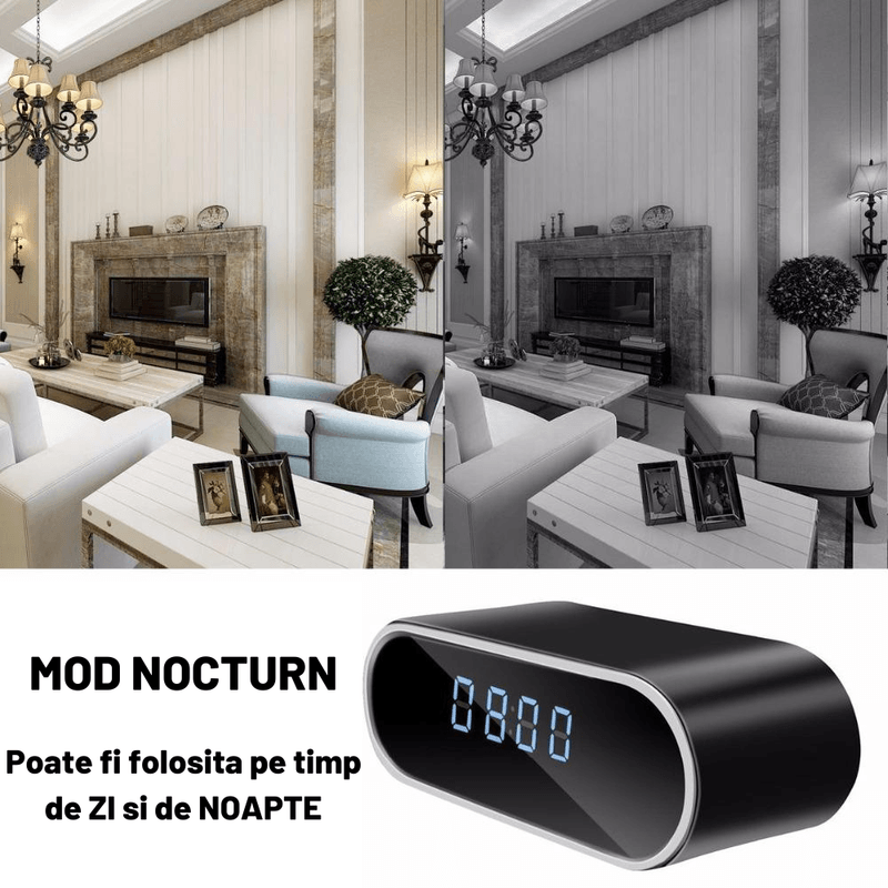 Laptop, Telefoane si Tablete - Wearables si gadgeturi - Gadgeturi - Dispozitive spionaj - Ceas cu camera ascunsa audio-video, WiFi, HD, night vision - Infinity.ro