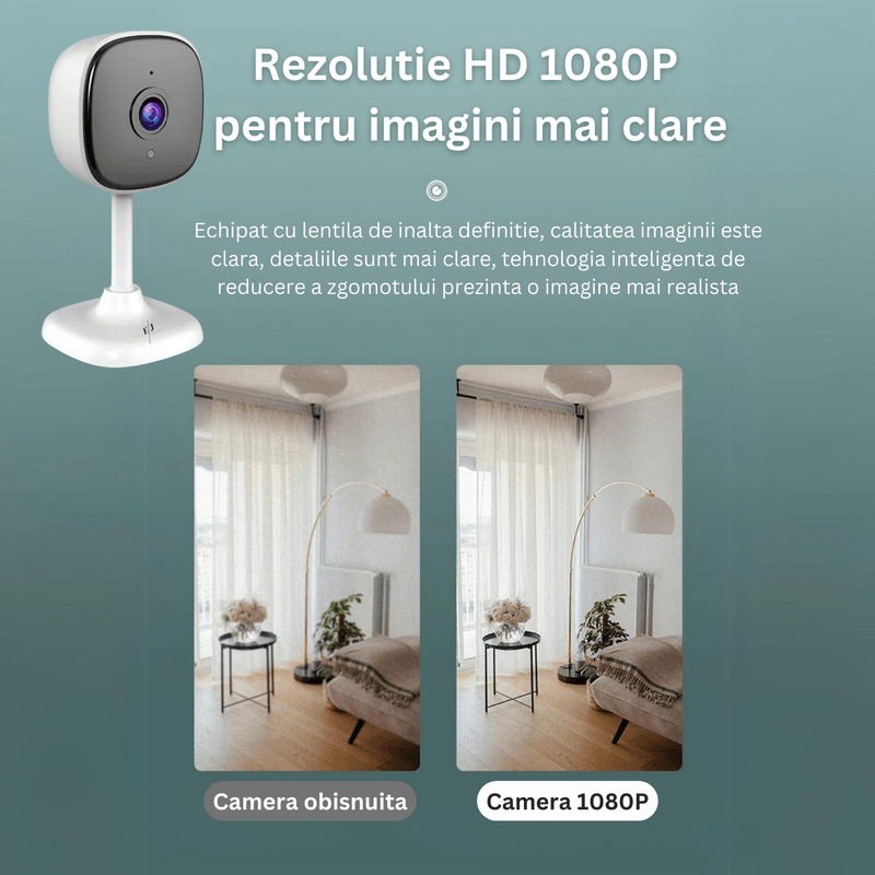 Casa si Gradina - Electrice - Smart Home - Camere de supraveghere - Camera video de supraveghere bebelusi/copii WiFi, HD, night vision, unghi 135°, senzor de miscare - MK-K258 - Infinity.ro