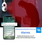 Casa si Gradina - Electrice - Smart Home - Camere de supraveghere - Camera de supraveghere inteligenta 360°, V380, PTZ WiFi, CCTV, 4 MP, aplicatie, senzor miscare - Infinity.ro