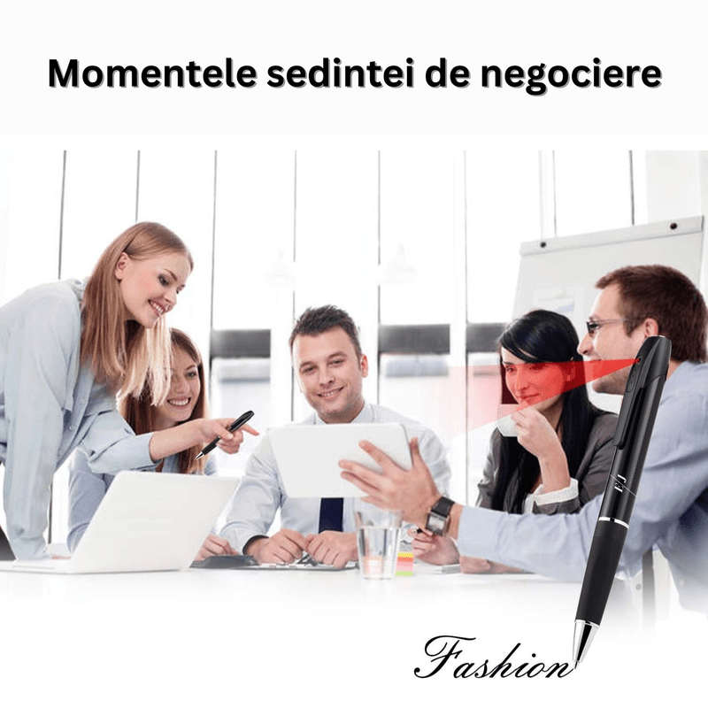 Laptop, Telefoane si Tablete - Wearables si gadgeturi - Gadgeturi - Dispozitive spionaj - Pix cu camera ascunsa si microfon, supraveghere audio si video, 32 GB - Infinity.ro