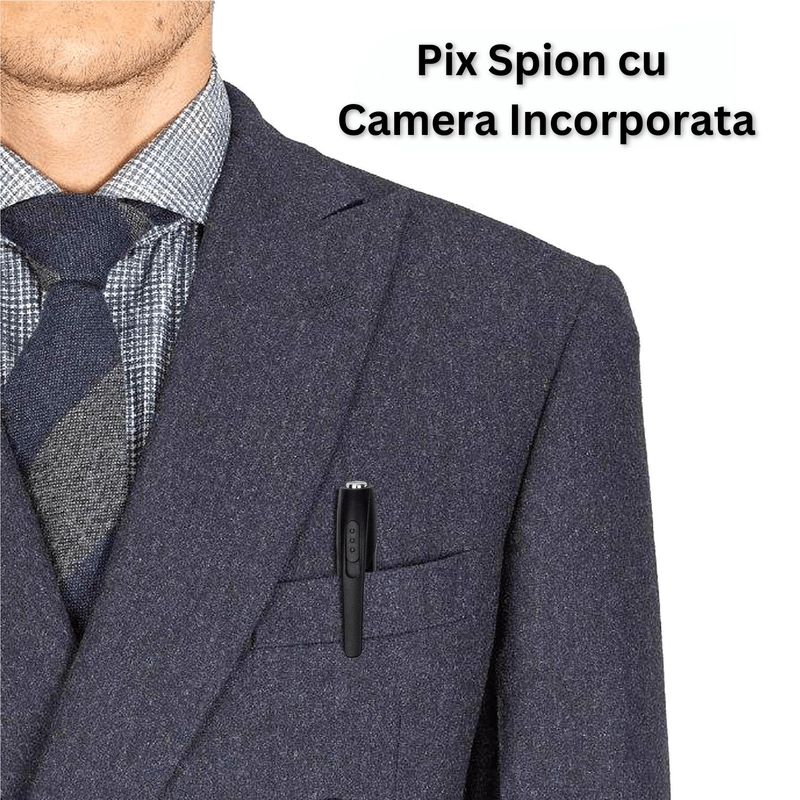 Laptop, Telefoane si Tablete - Wearables si gadgeturi - Gadgeturi - Dispozitive spionaj - Pix cu camera ascunsa si microfon, supraveghere audio si video, 32 GB - Infinity.ro