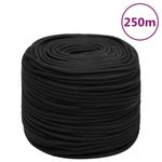 Casa si Gradina - Constructii - Feronerie si accesorii - Sfoara si lanturi - Franghie de barca, negru complet, 6 mm, 250 m, polipropilena - Infinity.ro