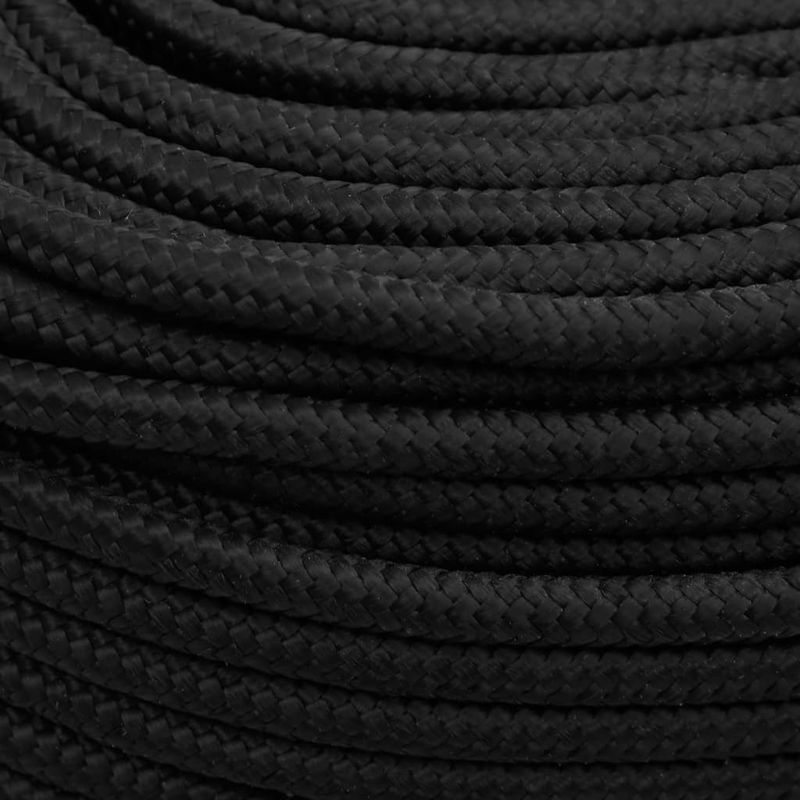 Casa si Gradina - Constructii - Feronerie si accesorii - Sfoara si lanturi - Franghie de barca, negru complet, 6 mm, 250 m, polipropilena - Infinity.ro