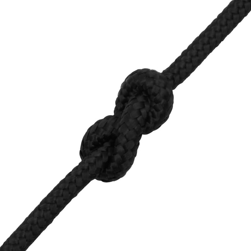 Casa si Gradina - Constructii - Feronerie si accesorii - Sfoara si lanturi - Franghie de barca, negru complet, 6 mm, 250 m, polipropilena - Infinity.ro