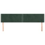 Casa si Gradina - Mobilier - Paturi si accesorii - Accesorii paturi - Tablii de pat, 2 buc, verde inchis, 80x5x78/88 cm, catifea - Infinity.ro