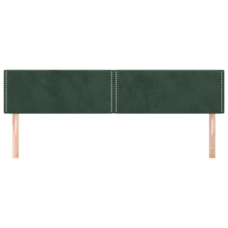 Casa si Gradina - Mobilier - Paturi si accesorii - Accesorii paturi - Tablii de pat, 2 buc, verde inchis, 80x5x78/88 cm, catifea - Infinity.ro