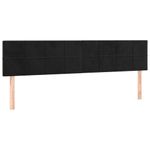 Casa si Gradina - Mobilier - Paturi si accesorii - Accesorii paturi - Tablii de pat, 2 buc, negru, 90x5x78/88 cm, catifea - Infinity.ro