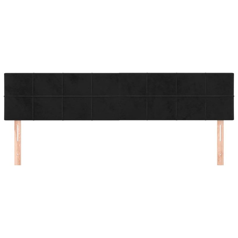 Casa si Gradina - Mobilier - Paturi si accesorii - Accesorii paturi - Tablii de pat, 2 buc, negru, 90x5x78/88 cm, catifea - Infinity.ro