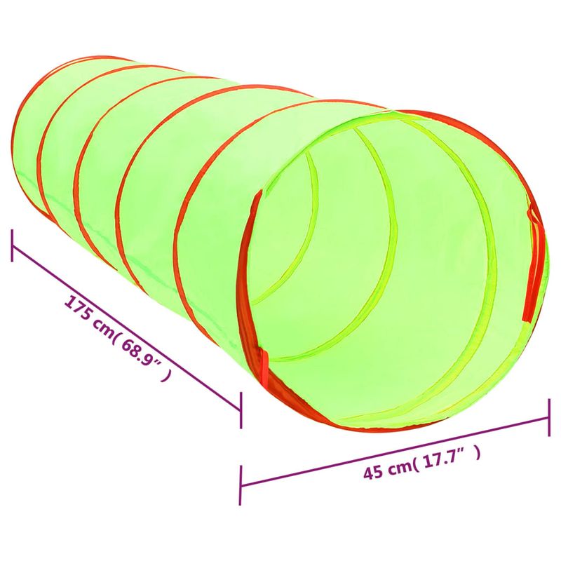 Jucarii, Copii si Bebe - Jucarii si jocuri - Jucarii de exterior - Spatii de joaca si accesorii - Tunel de joaca pentru copii, verde, 175 cm, poliester - Infinity.ro