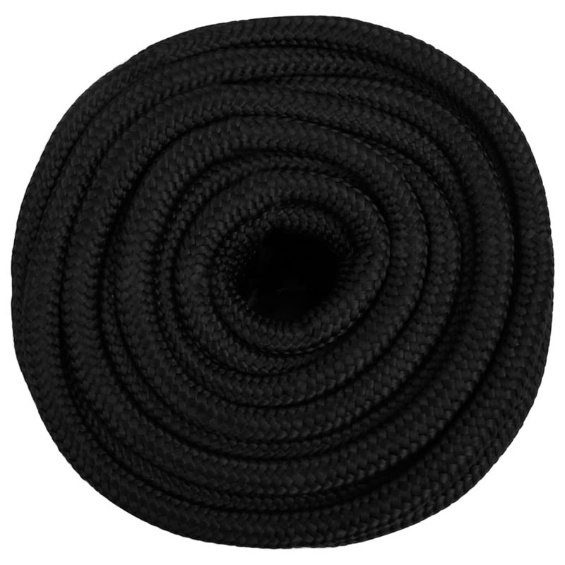 Casa si Gradina - Constructii - Feronerie si accesorii - Sfoara si lanturi - Franghie de barca, negru complet, 16 mm, 250 m, polipropilena - Infinity.ro