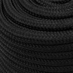 Casa si Gradina - Constructii - Feronerie si accesorii - Sfoara si lanturi - Franghie de barca, negru complet, 16 mm, 50 m, polipropilena - Infinity.ro
