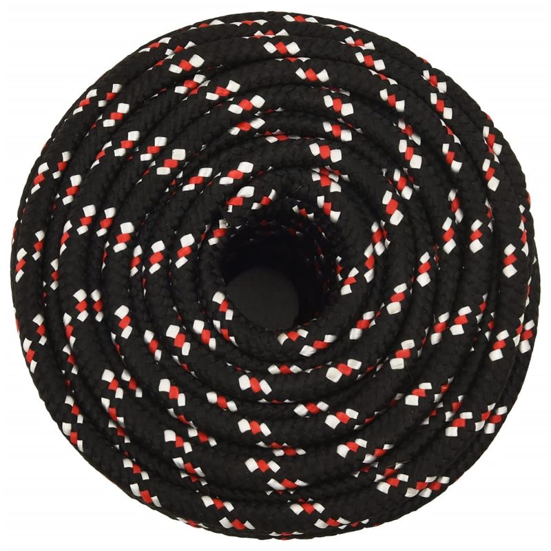 Casa si Gradina - Constructii - Feronerie si accesorii - Sfoara si lanturi - Franghie de barca, negru, 12 mm, 100 m, polipropilena - Infinity.ro
