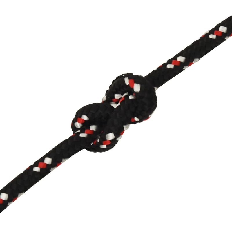 Casa si Gradina - Constructii - Feronerie si accesorii - Sfoara si lanturi - Franghie de barca, negru, 12 mm, 100 m, polipropilena - Infinity.ro