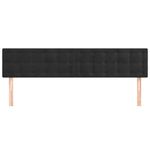 Casa si Gradina - Mobilier - Paturi si accesorii - Accesorii paturi - Tablii de pat, 2 buc, negru, 80x5x78/88 cm, catifea - Infinity.ro
