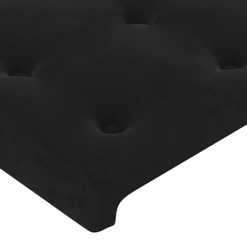 Casa si Gradina - Mobilier - Paturi si accesorii - Accesorii paturi - Tablii de pat, 2 buc, negru, 80x5x78/88 cm, catifea - Infinity.ro