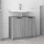 Casa si Gradina - Mobilier - Dulapuri si sifoniere - Dulapuri - Dulap de baie, sonoma gri, 64,5x33,5x59 cm, lemn prelucrat - Infinity.ro