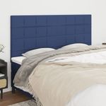 Casa si Gradina - Mobilier - Paturi si accesorii - Accesorii paturi - Tablii de pat, 4 buc, albastru, 80x5x78/88 cm, textil - Infinity.ro