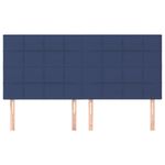 Casa si Gradina - Mobilier - Paturi si accesorii - Accesorii paturi - Tablii de pat, 4 buc, albastru, 80x5x78/88 cm, textil - Infinity.ro