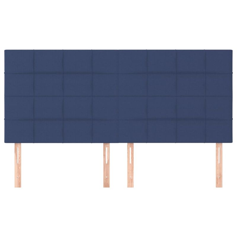 Casa si Gradina - Mobilier - Paturi si accesorii - Accesorii paturi - Tablii de pat, 4 buc, albastru, 80x5x78/88 cm, textil - Infinity.ro