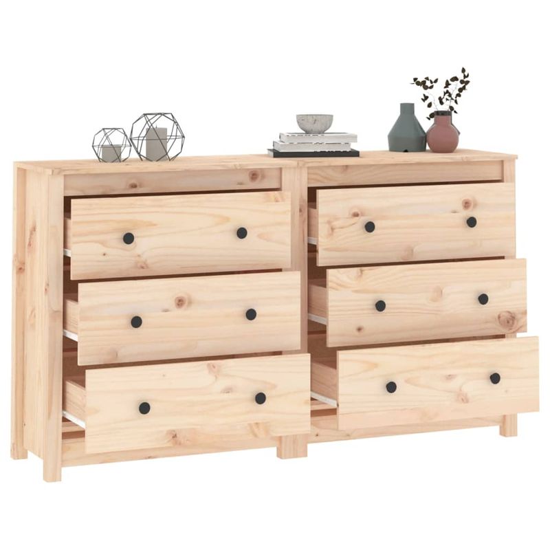 Casa si Gradina - Mobilier - Comode si corpuri - Comode - Servanta, 140x35x80 cm, lemn masiv de pin - Infinity.ro