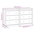 Casa si Gradina - Mobilier - Comode si corpuri - Comode - Servanta, 140x35x80 cm, lemn masiv de pin - Infinity.ro