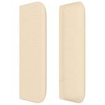 Casa si Gradina - Mobilier - Paturi si accesorii - Accesorii paturi - Tablie de pat cu aripioare, crem, 203x16x78/88 cm textil - Infinity.ro