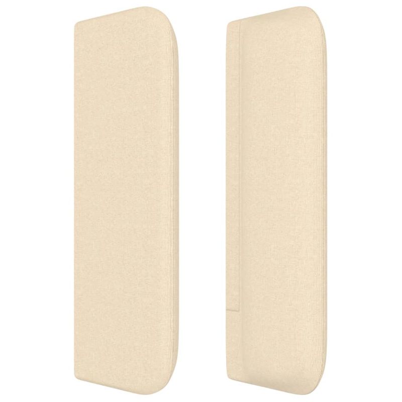 Casa si Gradina - Mobilier - Paturi si accesorii - Accesorii paturi - Tablie de pat cu aripioare, crem, 203x16x78/88 cm textil - Infinity.ro