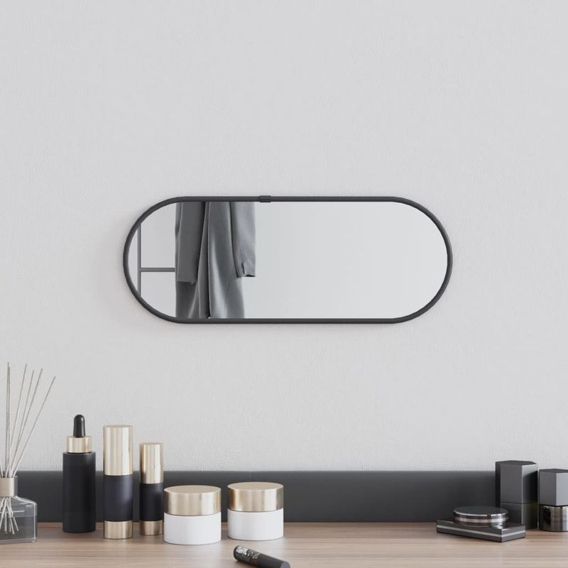 Casa si Gradina - Decoratiuni - Oglinzi - Oglinda de perete, negru, 40x15 cm, ovala - Infinity.ro