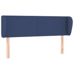 Casa si Gradina - Mobilier - Paturi si accesorii - Accesorii paturi - Tablie de pat cu aripioare, albastru, 147x23x78/88 cm textil - Infinity.ro