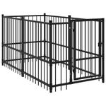 Petshop - Accesorii petshop - Culcusuri si custi - Tarcuri si colivii - Padoc pentru caini, negru, 193,5x97x100 cm, otel - Infinity.ro