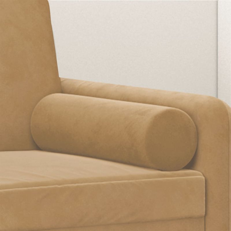 Casa si Gradina - Textile si covoare - Perne si pilote - Perne decorative - Perne decorative, 2 buc., maro, Ø15x50 cm, catifea - Infinity.ro